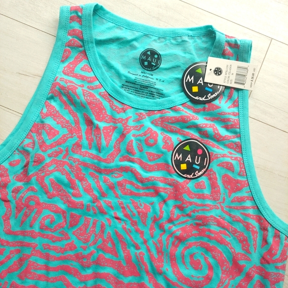 MAUIandSons NEW Cookie Logo Print Tank Top - Picture 1 of 6